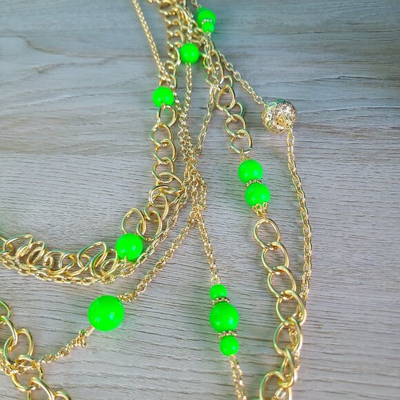 Amrita Singh Mercer Street Necklace in Neon Green - Picture 2 of 3